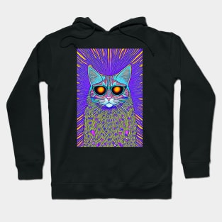 Cosmos Cat Wearing Sunglasses- Celestia! Hoodie